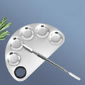 5-Well Makeup Palette Spatula Stainless Steel Nail-art Cosmetic