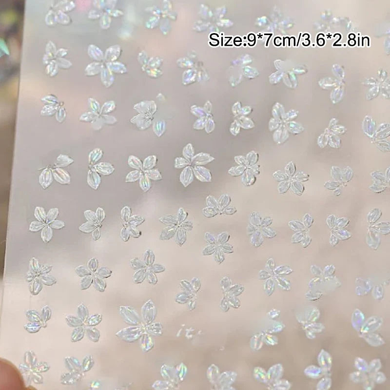 5-Petal Flower Nail Stickers – Floral DIY Nail Art Decals