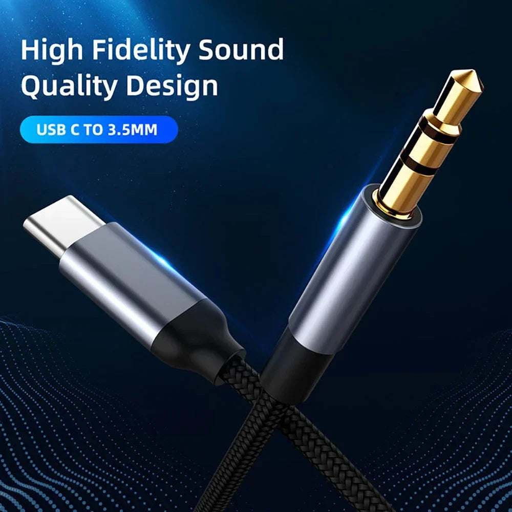 USB-C to 3.5mm Aux Cable | iPhone 16, Samsung S24, Pixel 9