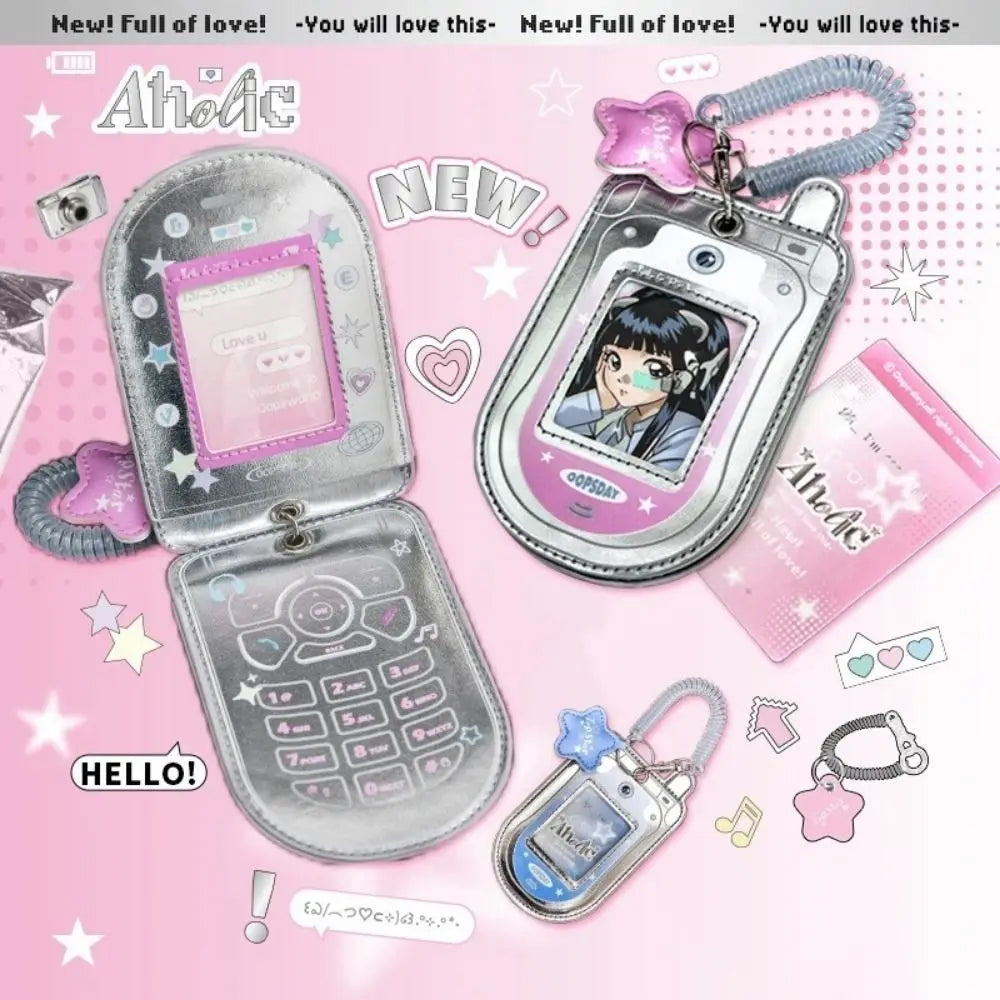PU Leather Photocard Holder – Cute Phone Decoration Card Case