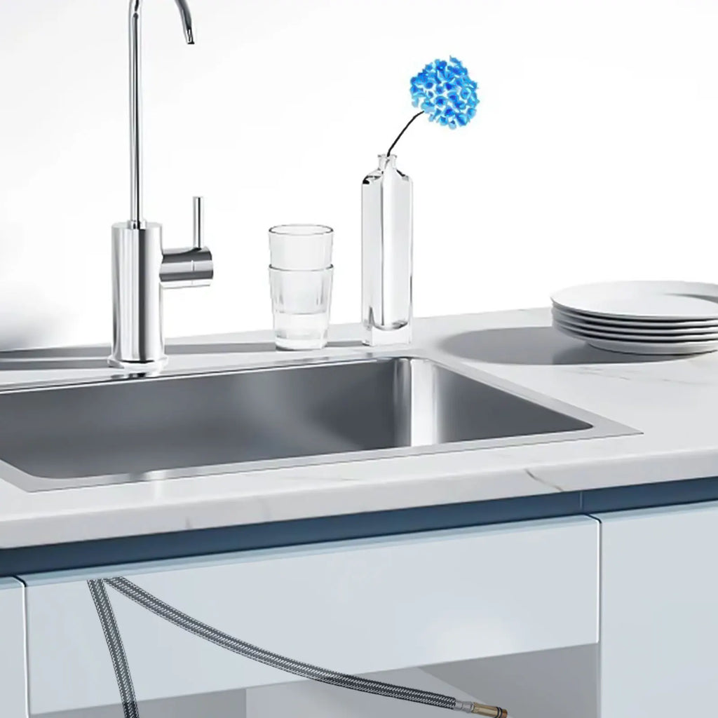 G1 2 Bathroom Kitchen Faucet Connector Stainless Steel Flexible