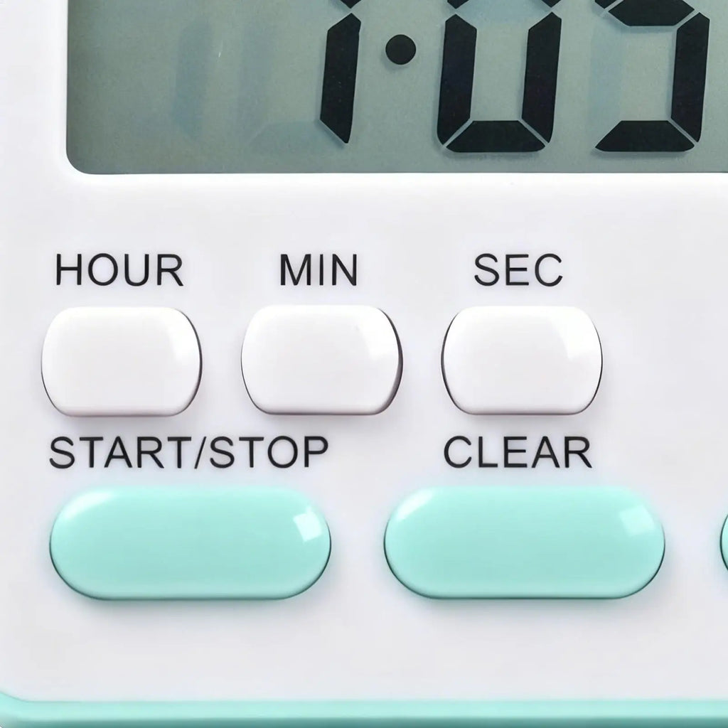 Digital Kitchen Timer 24-Hour Countdown Alarm Large Display
