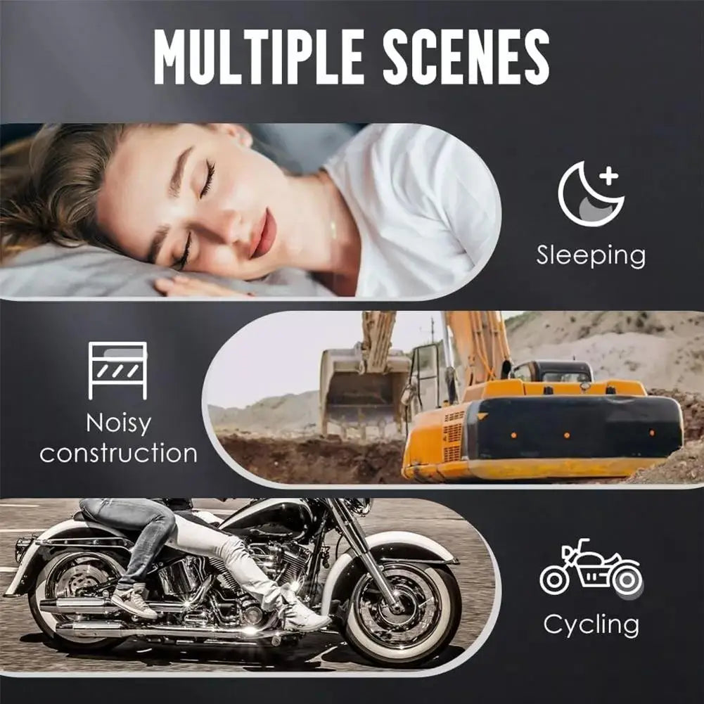 25dB Reusable Silicone Ear Plugs for Sleep, Snoring & Travel