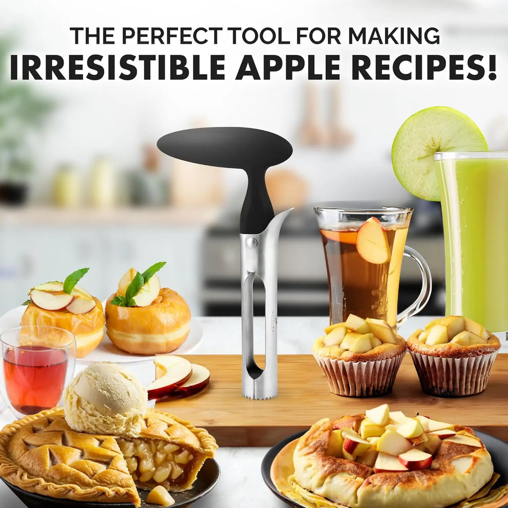 Stainless Steel Apple Corer – Sharp Fruit & Veggie Core Remover