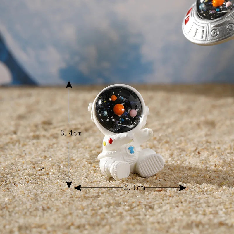 Figurines Miniature Cute Cartoon Astronauts Bunny Micro Landscape