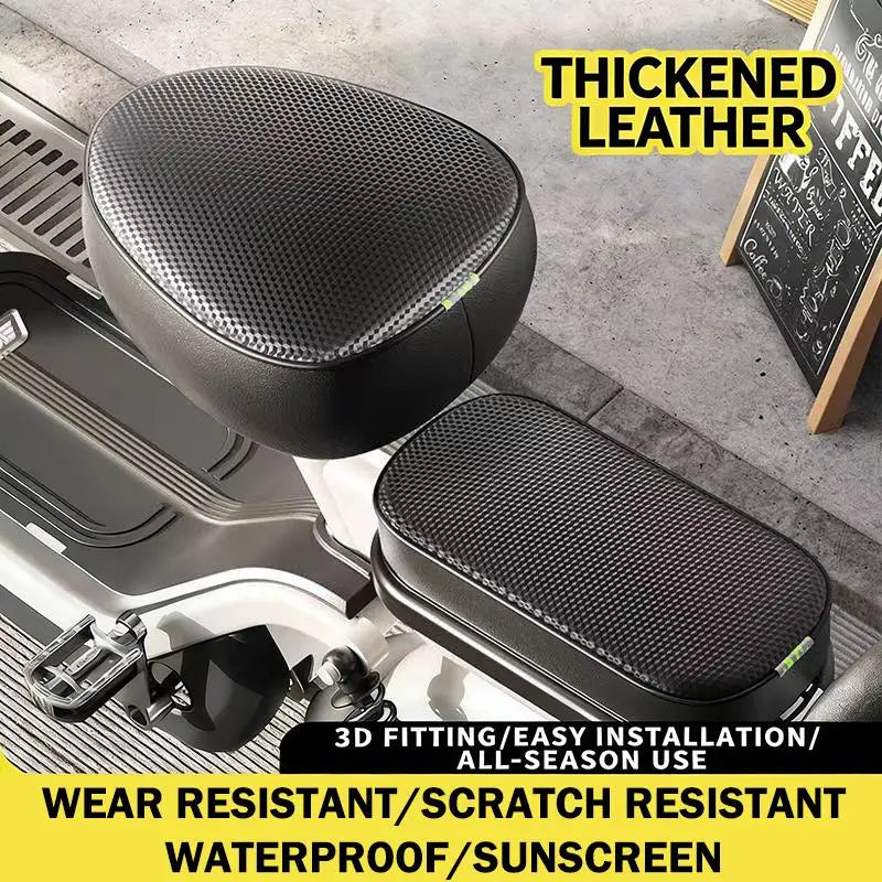 PU Leather E-Bike Seat Cover – Waterproof All-Season Universal Fit