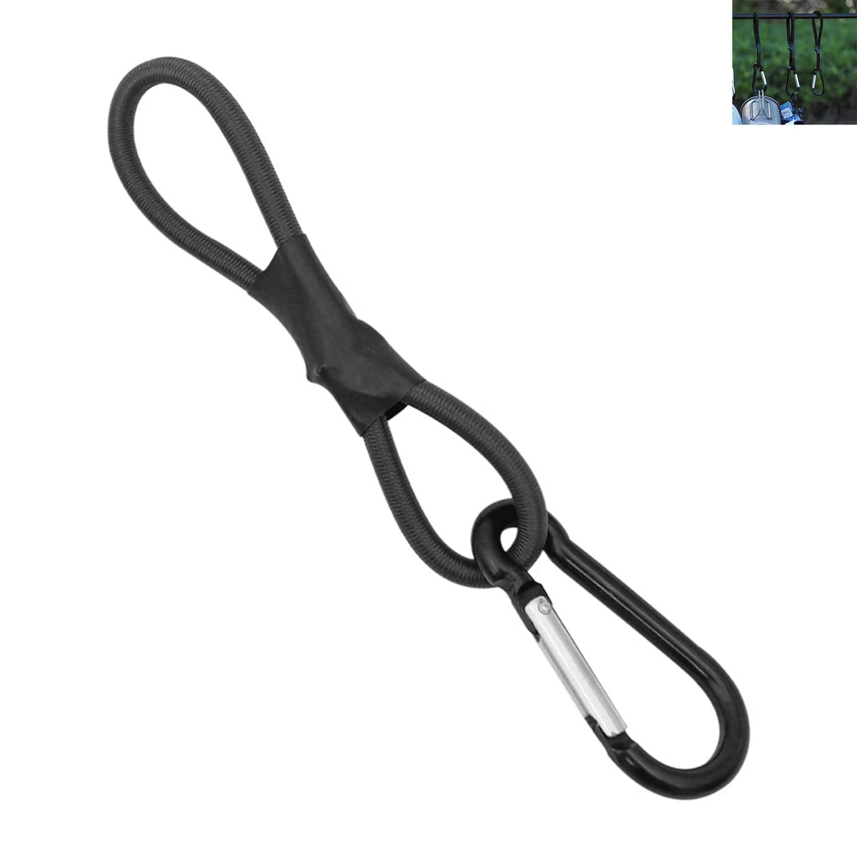 Heavy Alloy D-Ring Camping Tent Buckle & Bungee Cord Clip
