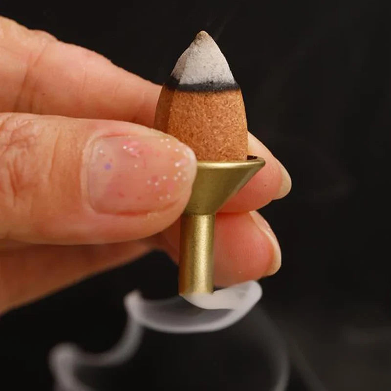 Mini Incent Stand Storage Metal Holder Burner Cone Coil Backflow