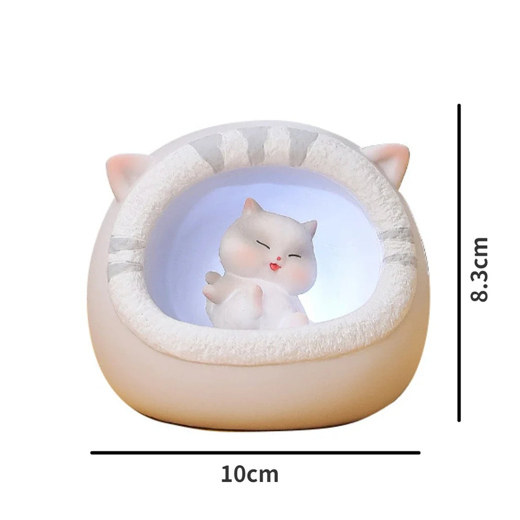 Creative Lovely Cute Fat Cat Night Light Girl Heart Star Children