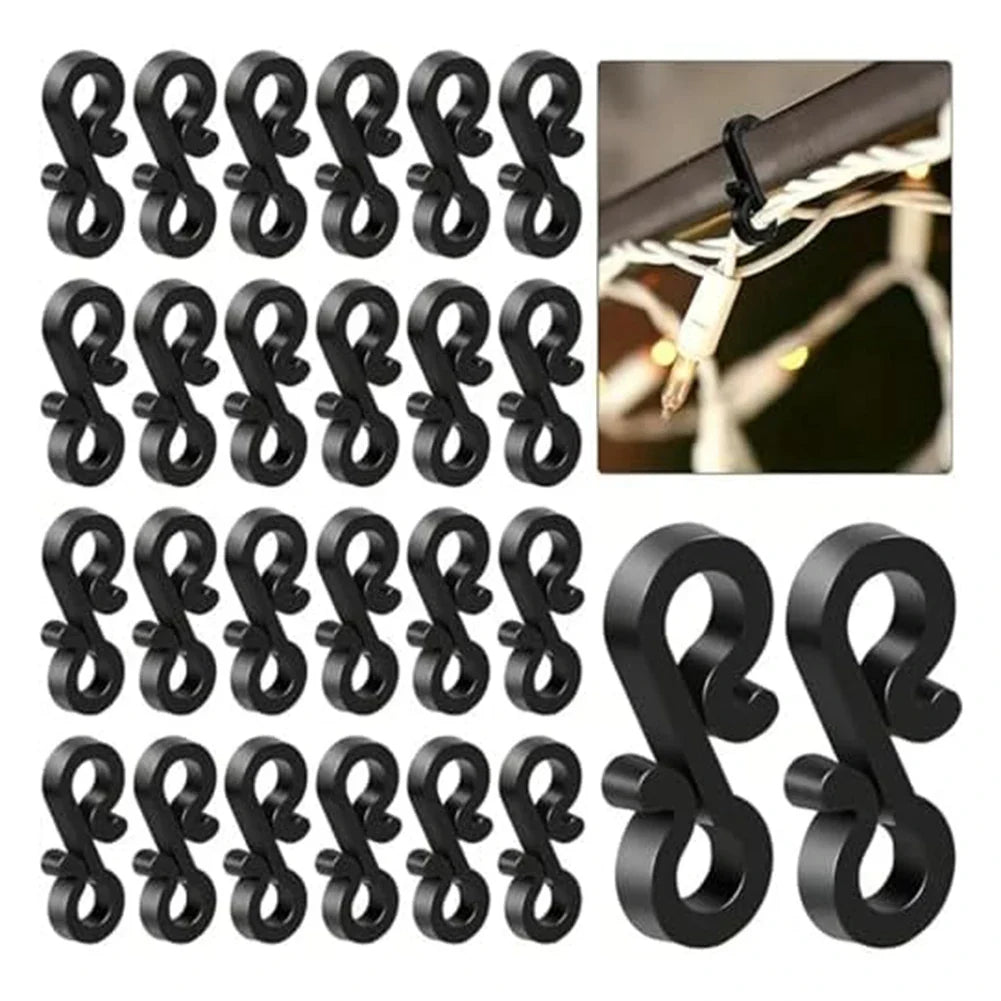 150-Pack Mini Gutter Hooks – Reusable Outdoor Light Clips