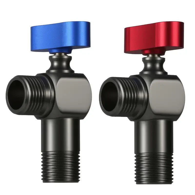 Brass Heavy-Duty Ball Valve – 4-Point Threaded, Red Handle