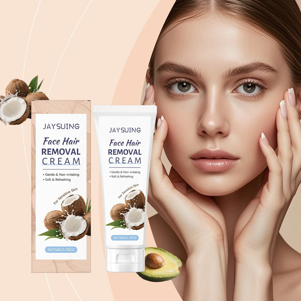 Jaysuing Coconut Facial Hair Removal Cream – Lip & Chin 50g