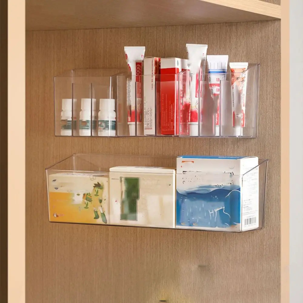 Transparent Wall-mounted Storage Box Large Capacity Classification