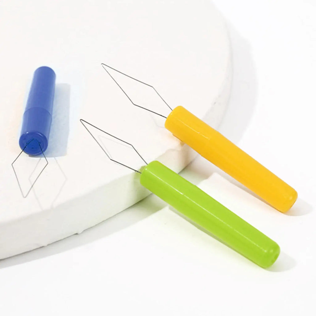 3-Pack Automatic Needle Threader with Cover | Sewing Tool Set