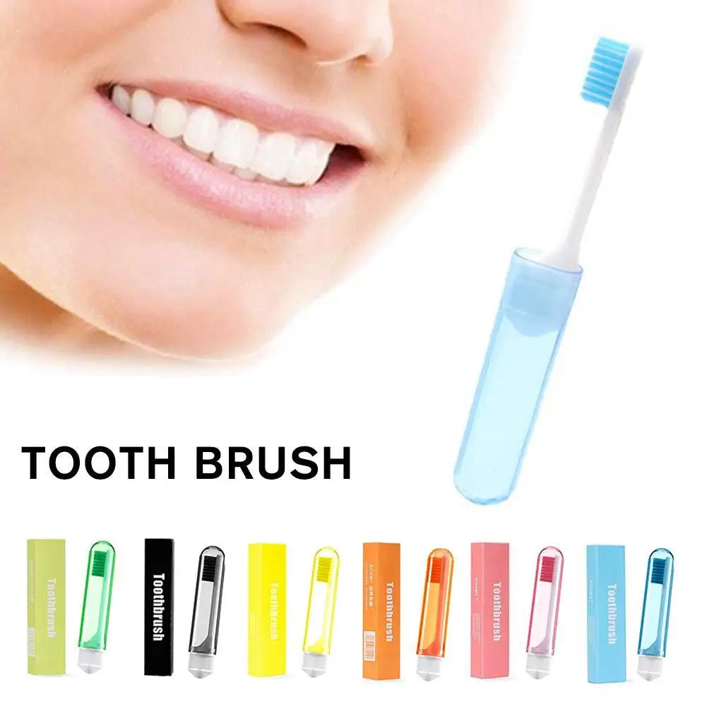 Foldable Travel Toothbrush – Soft Bristles, Portable & Compact