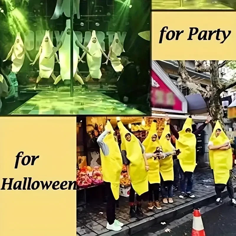 Kids Banana Costume | Halloween Fruit Outfit & Parent-Child Set
