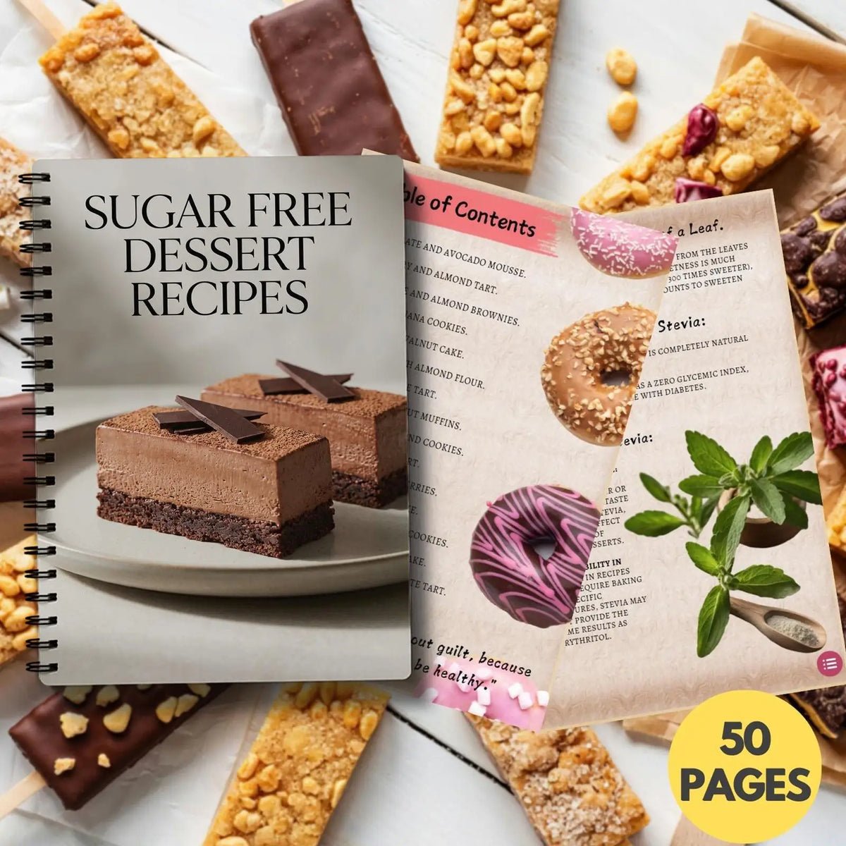 Sugar Dessert Recipes Notebook Guilt-free Healthy Sweet Supports