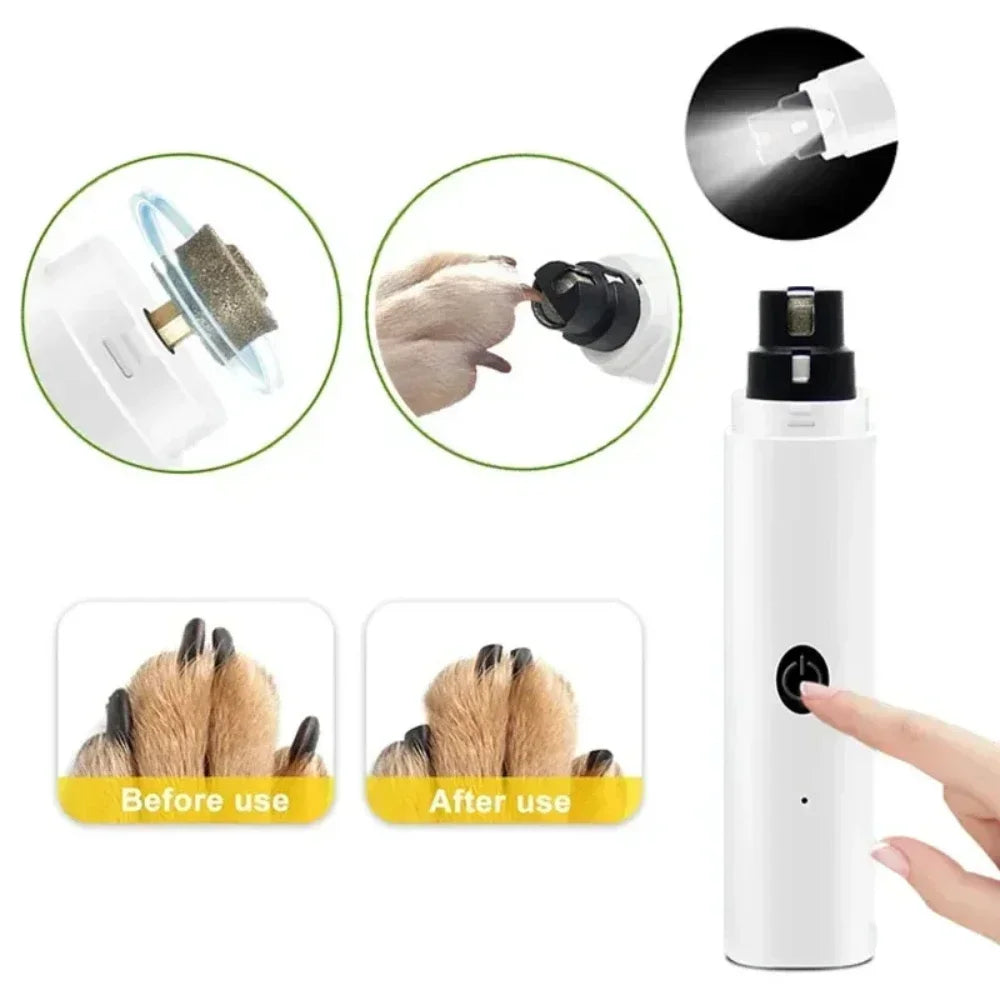 USB Rechargeable Quiet Electric Pet Nail Grinder – Dogs & Cats