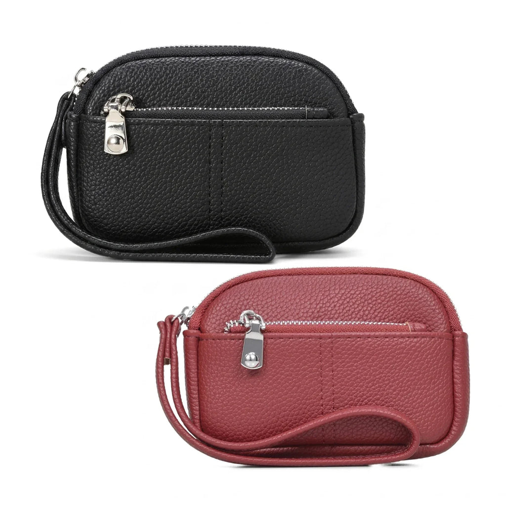 Korean Double Zipper Mini Pouch – Key & Coin Organizer Bag