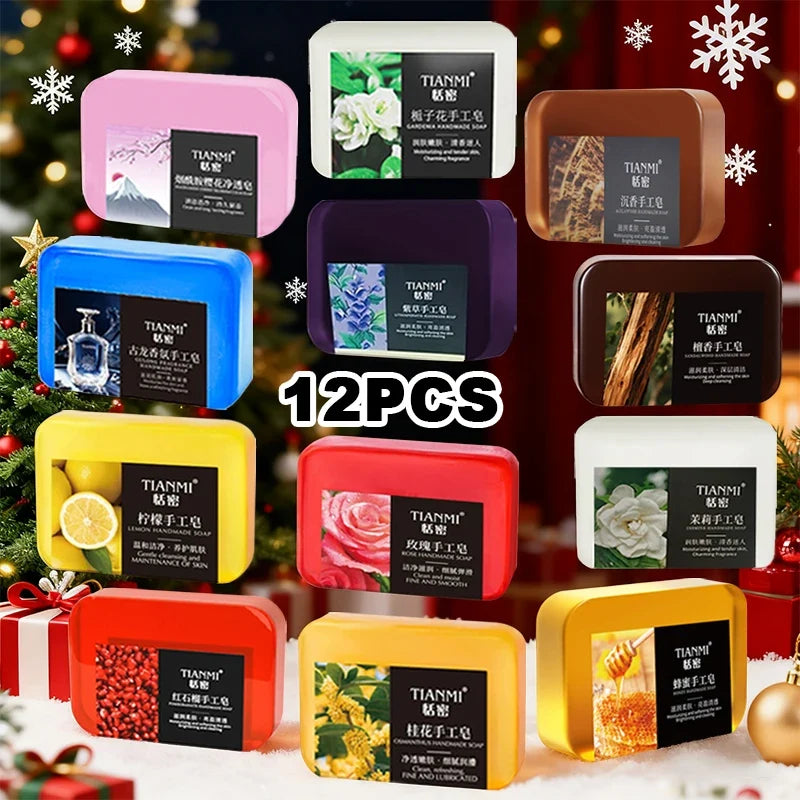 12-Piece Scented Hand Soap Gift Set – Fruit & Floral Variety