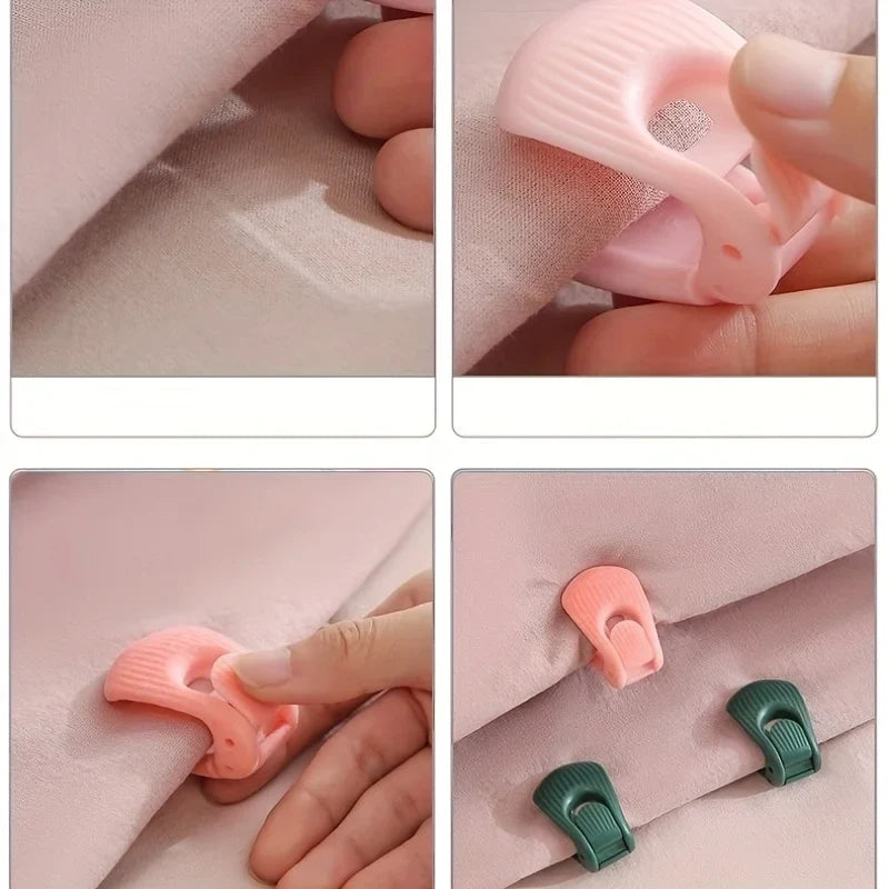 6-Pack Duvet Cover Clips – Anti-Slip Quilt Fastener Grippers