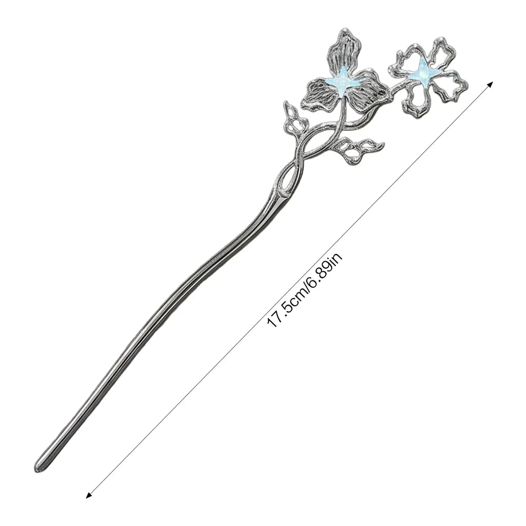 Chinese Style Flower Alloy Hairpin | Wedding Hair Stick