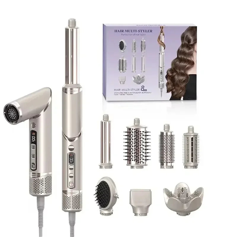 URGGU 8-in-1 Ionic Brushless Hair Dryer & Hot Air Styler