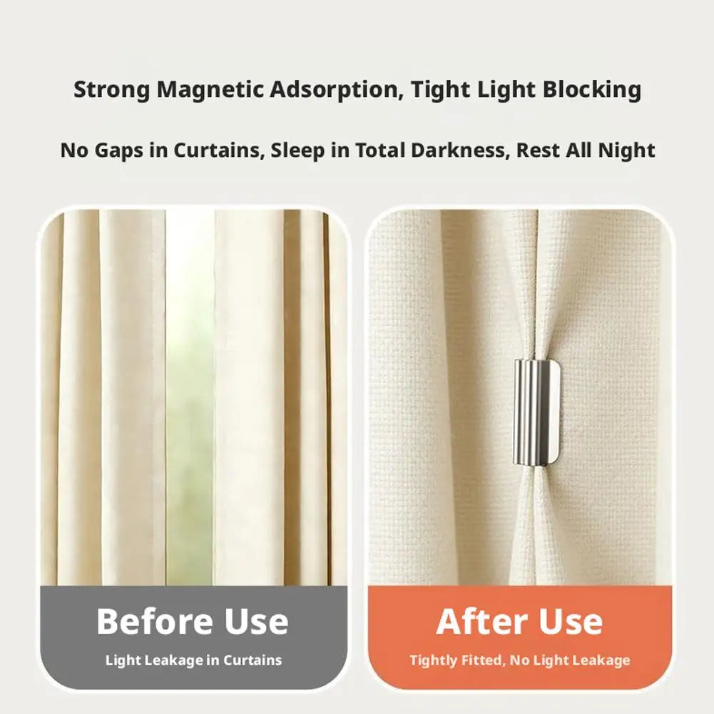 Magnetic Curtain Clips – Drill-Free Fasteners | 6 or 10 Pairs