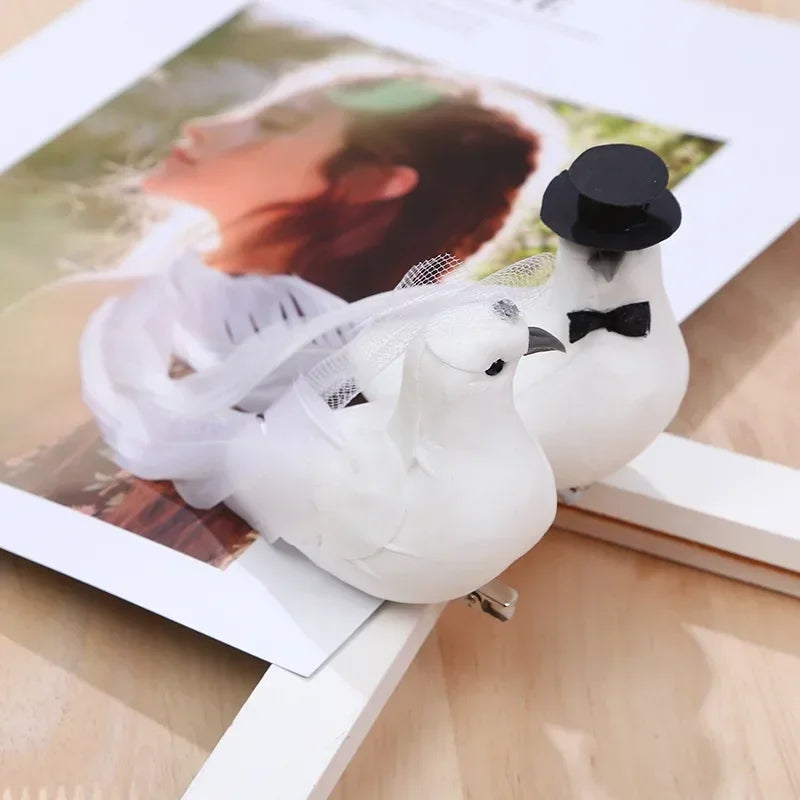 White Dove Couple Figurines – Garden & Home Hanging Décor Pair