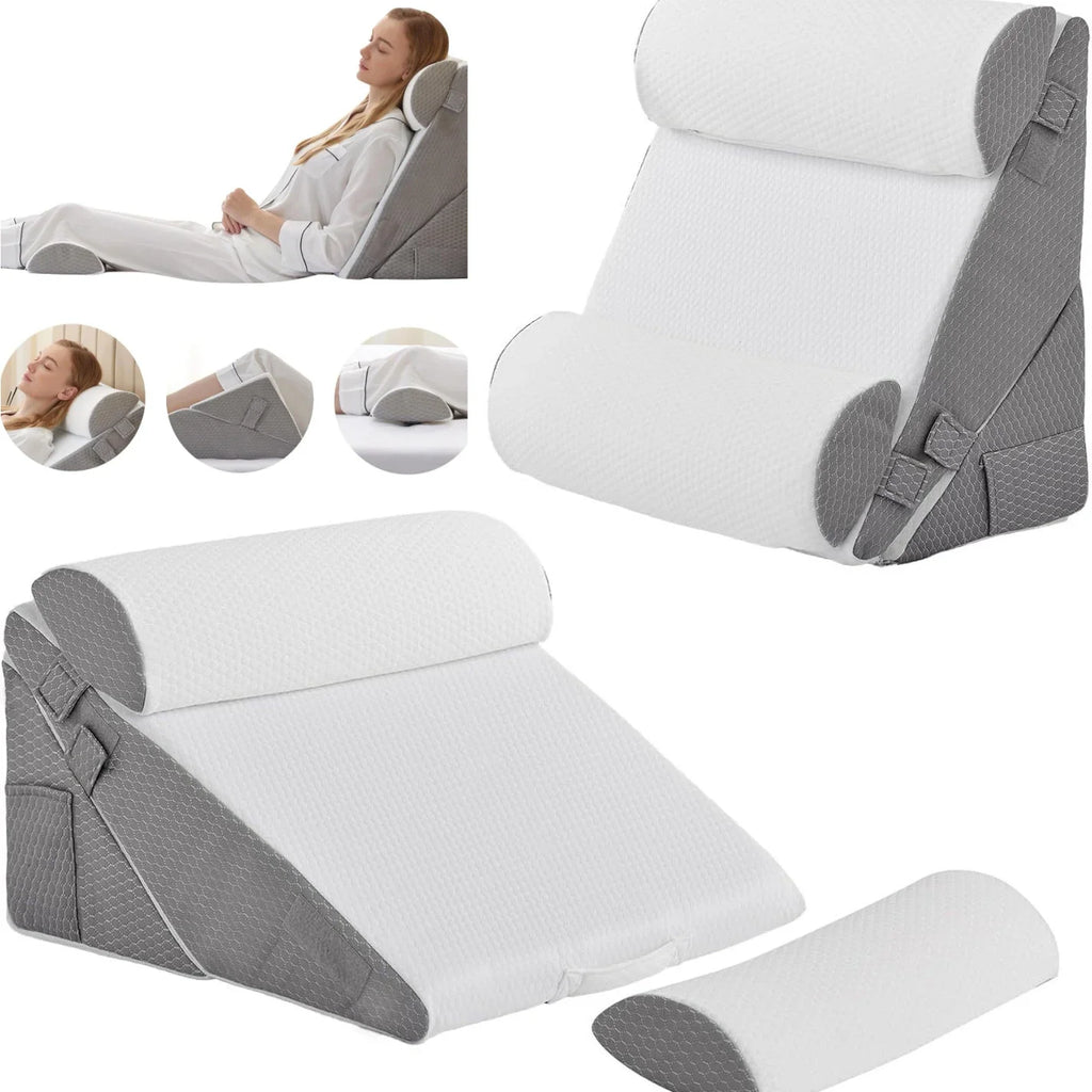 3-Piece Adjustable Bed Wedge Pillow Set | Headboard Support