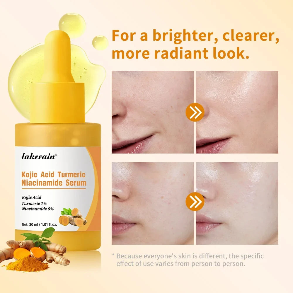 Kojic Acid Turmeric Niacinamide Serum & Cleansing Pads Duo