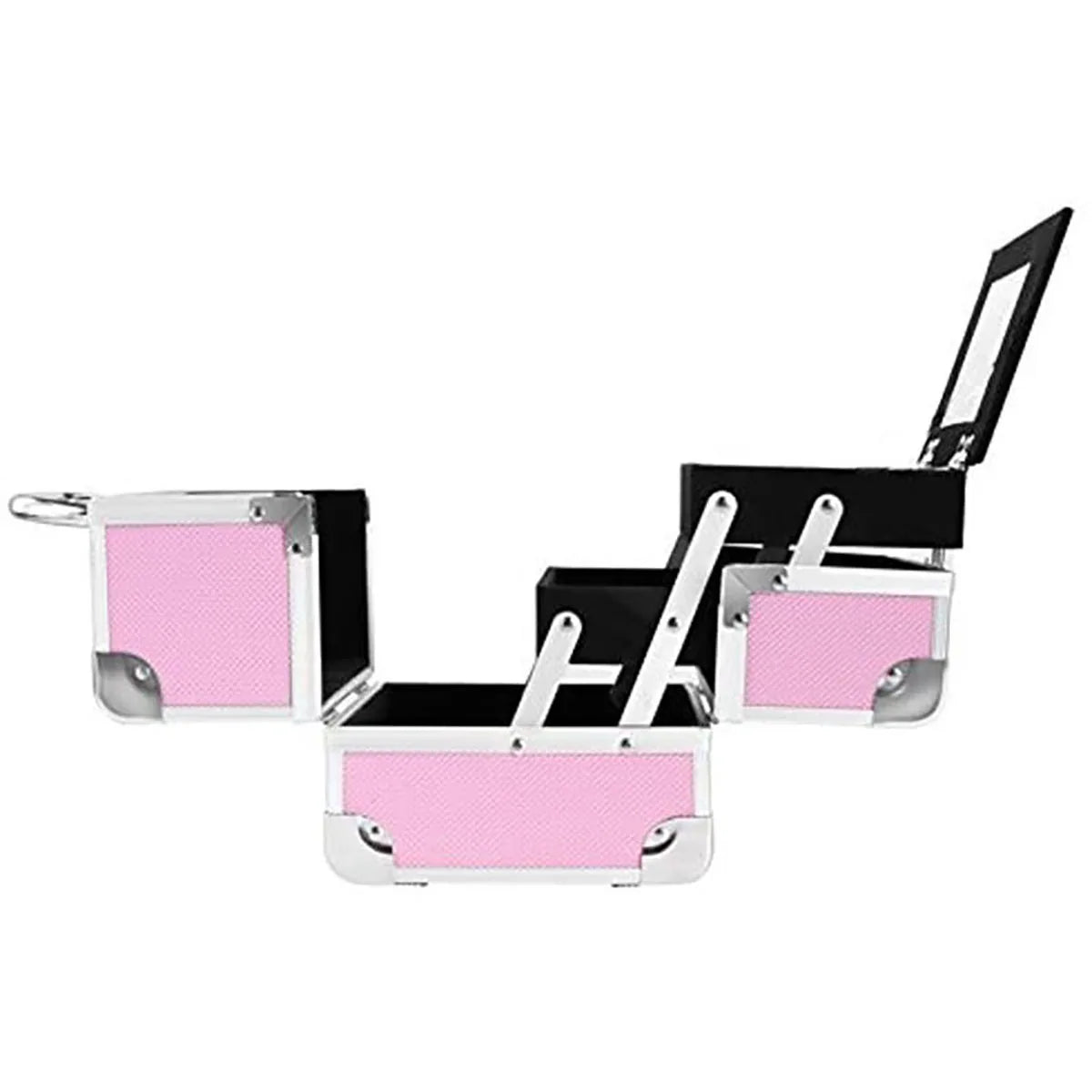 Portable Aluminum Cosmetic Storage Case Beauty Salon Embroidery