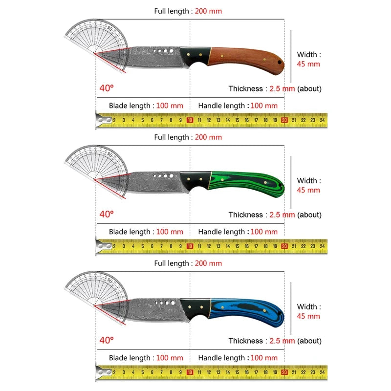 InLeung Damascus Steel Chef Knife – Sharp Wood Handle