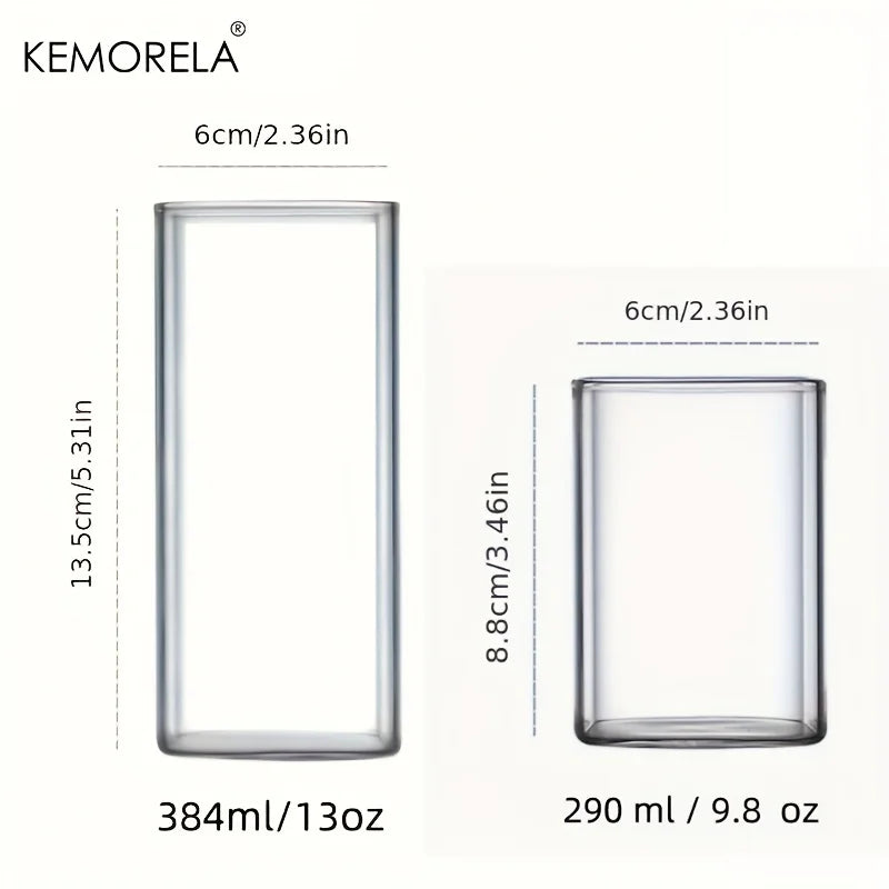 KEMORELA 4-Pack Highball Glasses 443/560ml – Clear Tall Cups