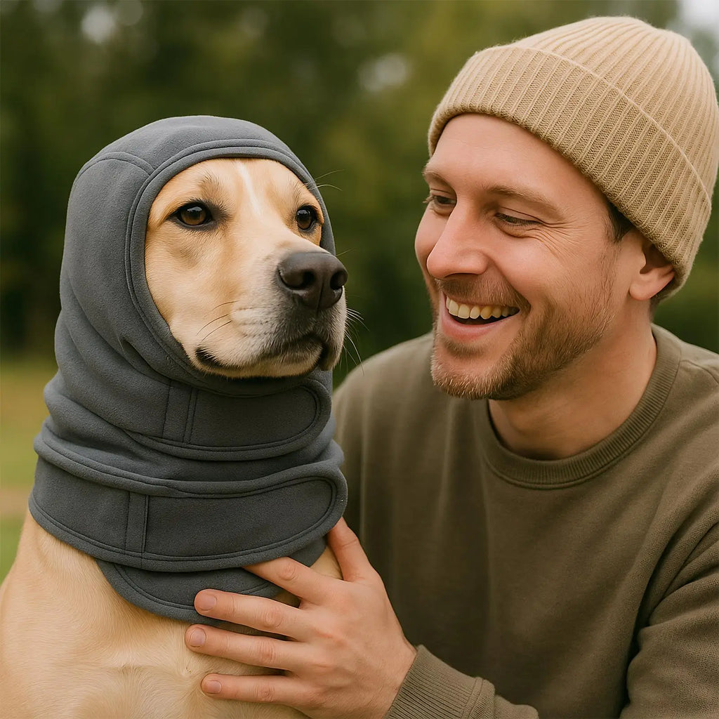 Dog Cat Ear Cover Calming Hood – Bath, Wind & Thunder