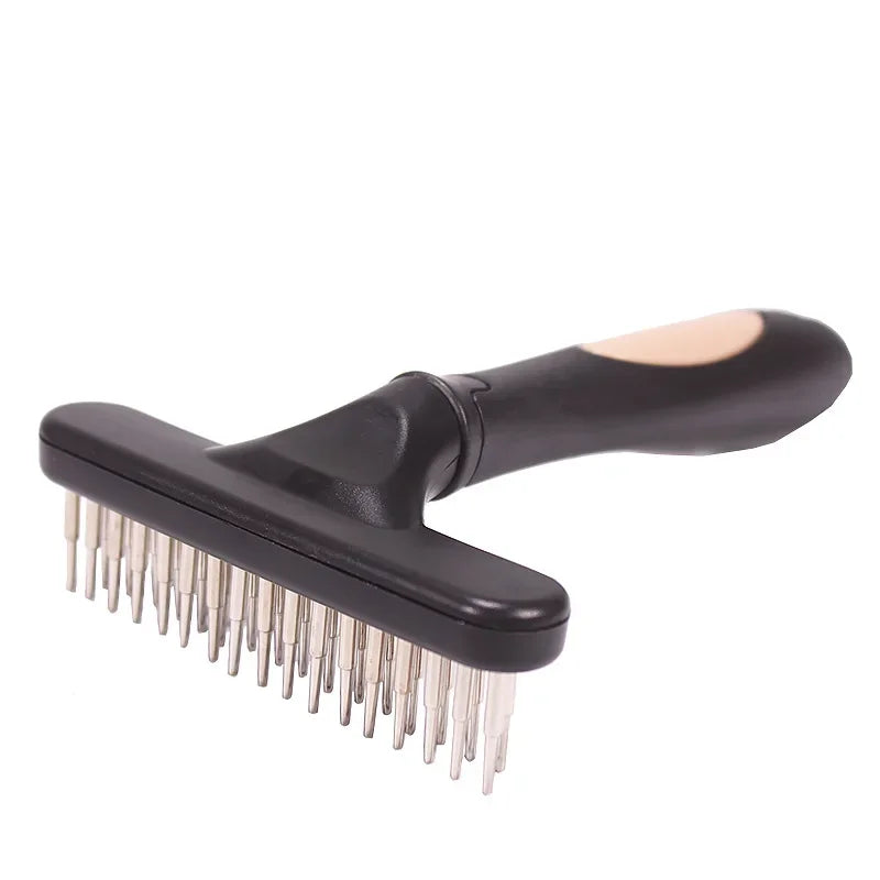 Dog Deshedding Dematting Rake – Double Row Pins for Dogs & Cats
