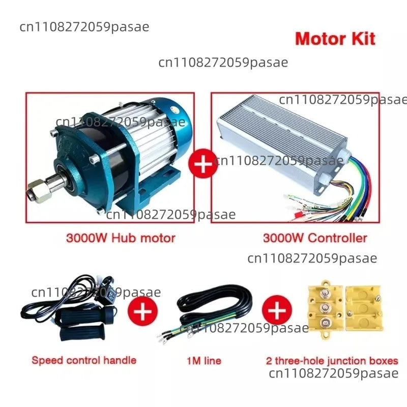 3000W 72V Mid-Drive Brushless Motor for Electric Tricycles