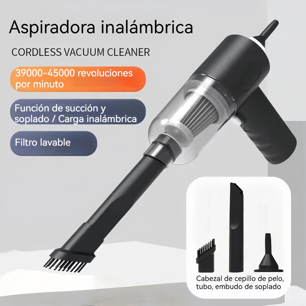 Mini Handheld Car Vacuum – Wireless 120W HEPA & Blower