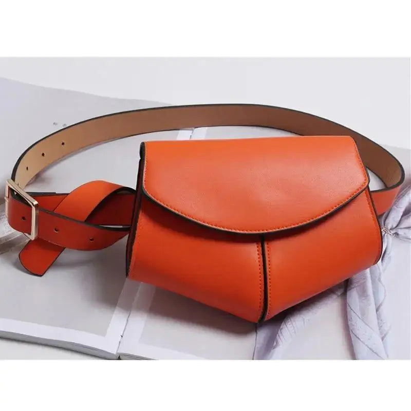 Women's Mini Snake Print Waist Bag – Faux Leather Belt Saddle Bag