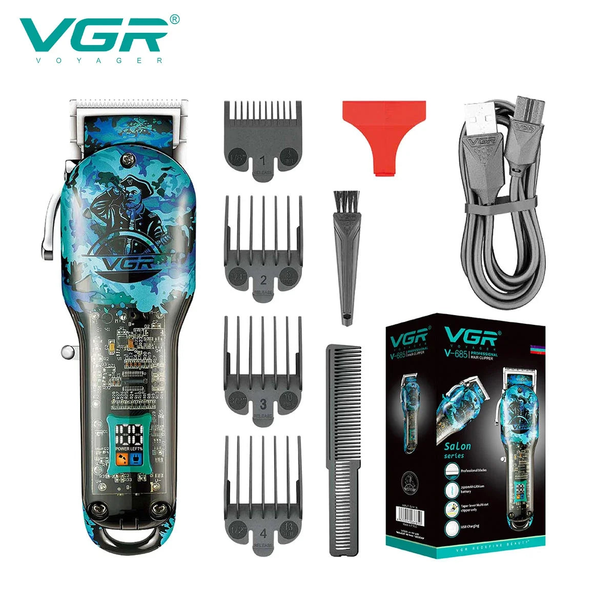 VGR V-685 Professional Cordless Hair Clipper for Men