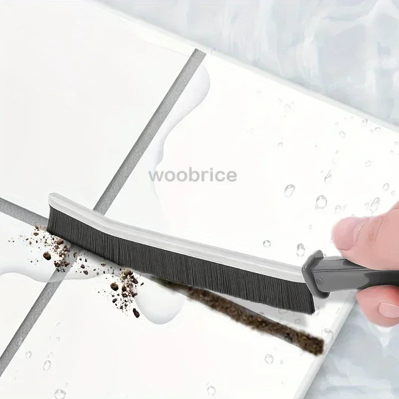 Crevice Cleaning Brush Set – Long Handle Grout & Gap Scrubber