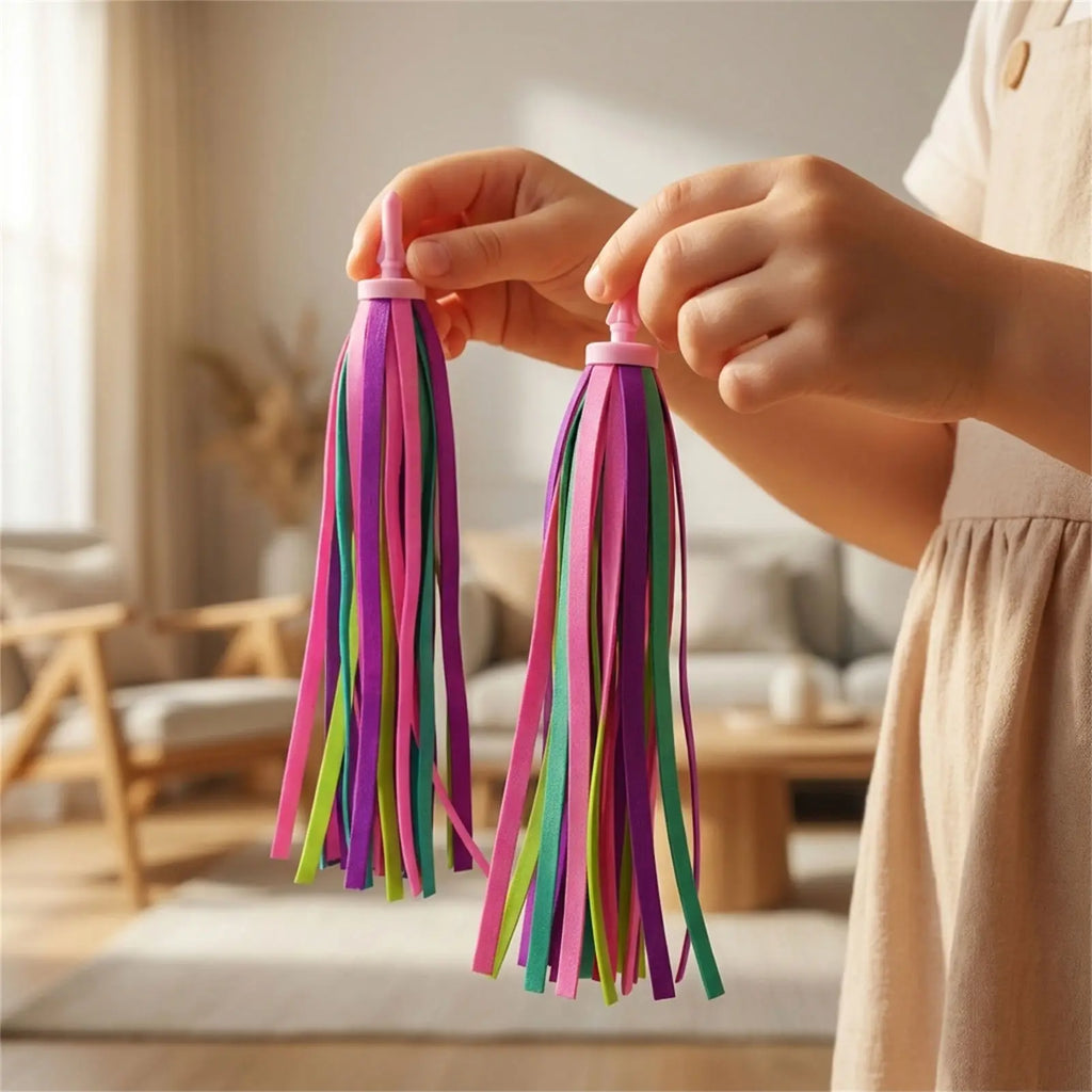Kids Bike Handlebar Tassels – Colorful Scooter Decoration