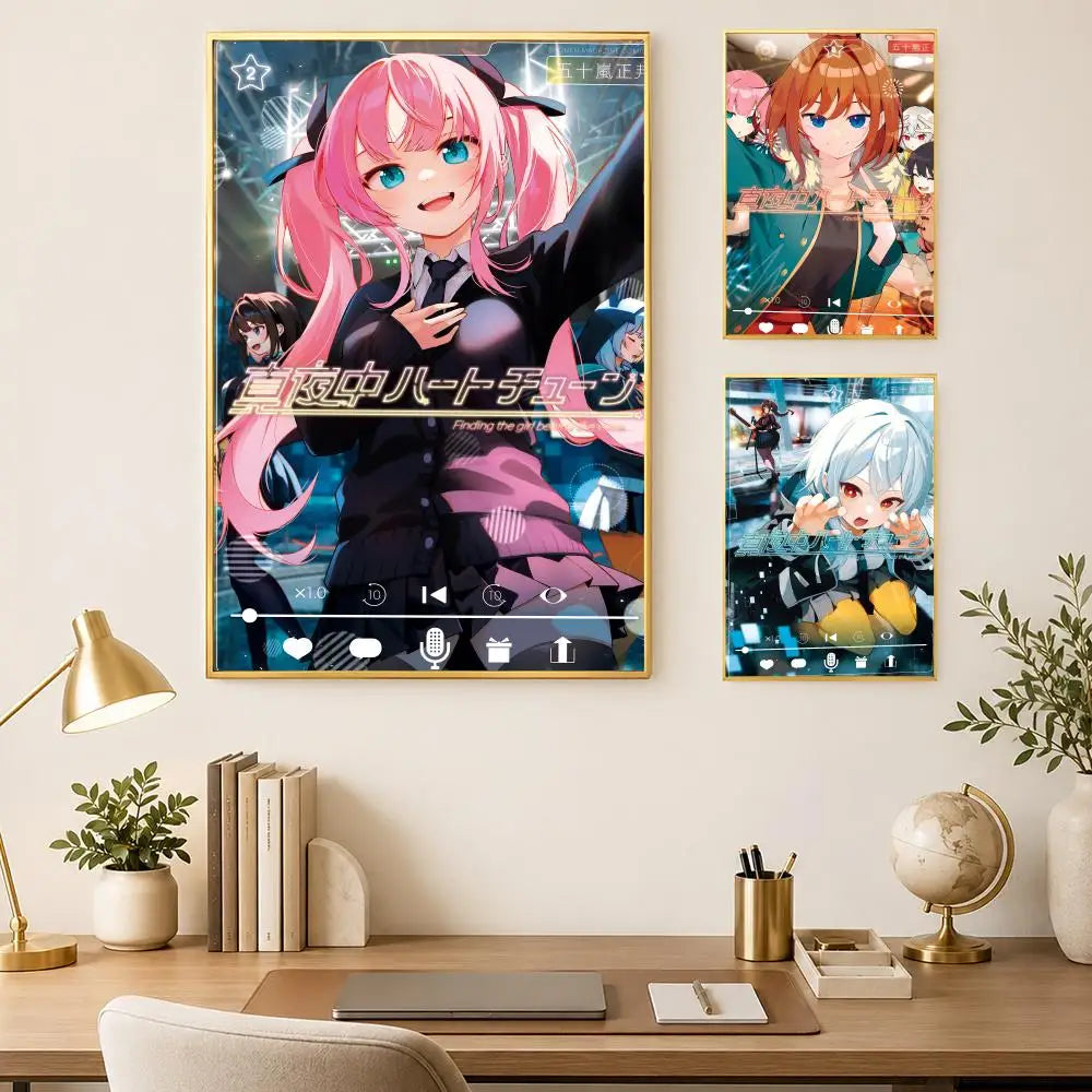 Midnight Heart Self-Stick HD Wall Art Poster – Waterproof