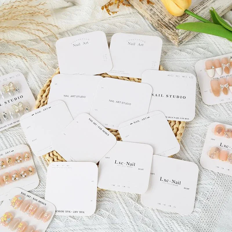20-Sheet Press-On Nail Display Swatch Cards | Salon & DIY