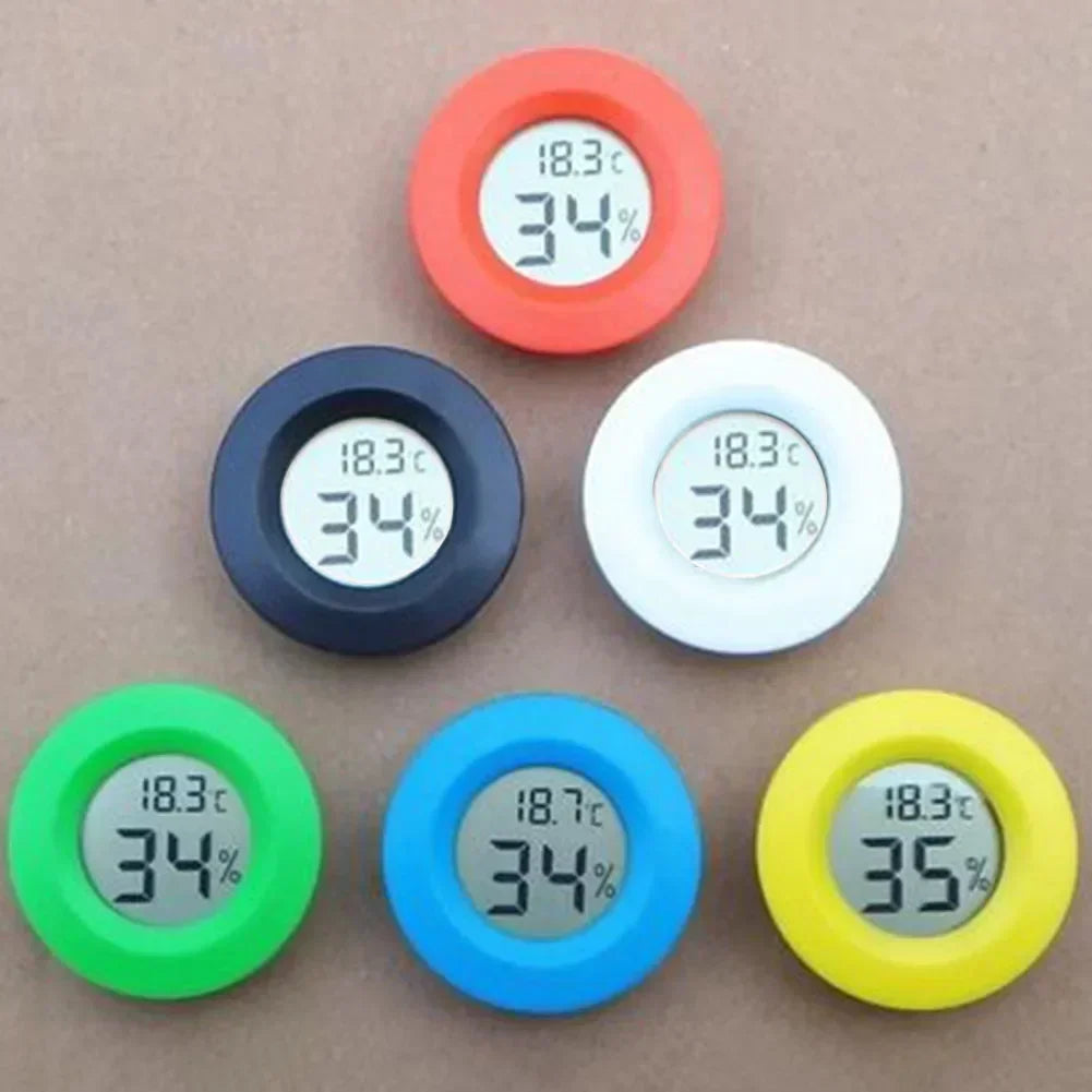 Digital Hygrometer Thermometer for Humidor – Round LCD