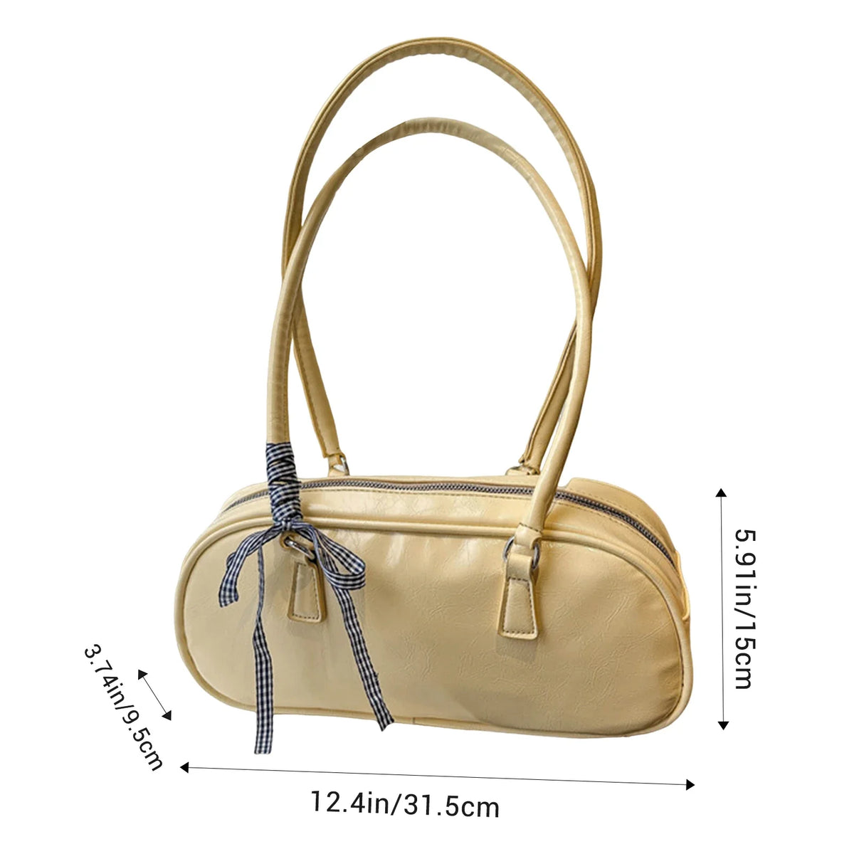 Korean Bowknot Shoulder Bag – Stylish PU Handbag for Women