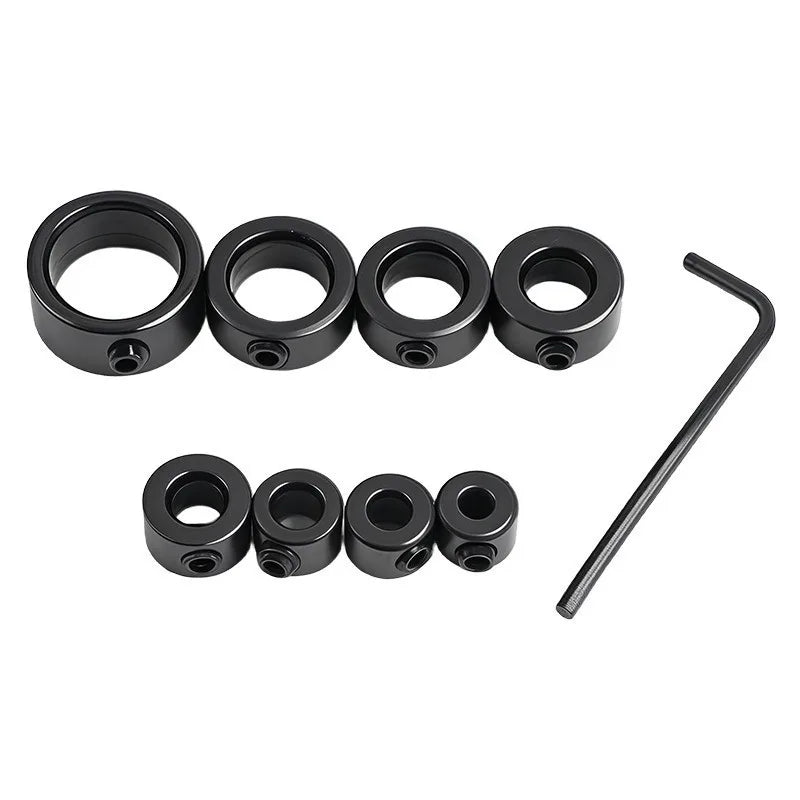 Depth Stop Drill Bit Collar Set with Hex Wrench | Woodworking