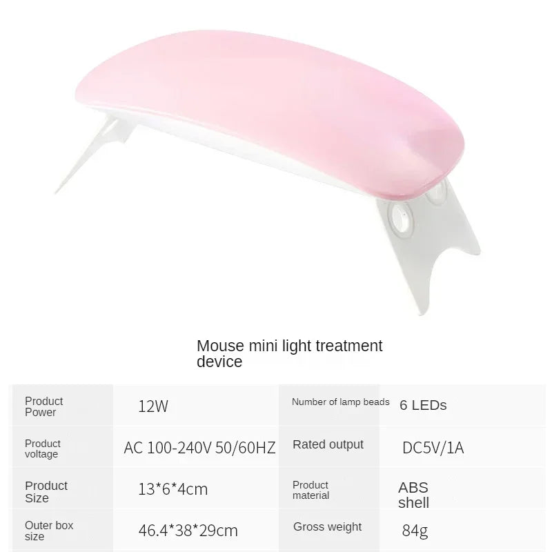 6W UV LED Nail Lamp 2-Pack – Portable USB Gel Nail Dryer