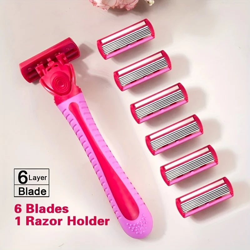 Women's 6-Blade Safety Razor – Bikini & Body Hair Shaver