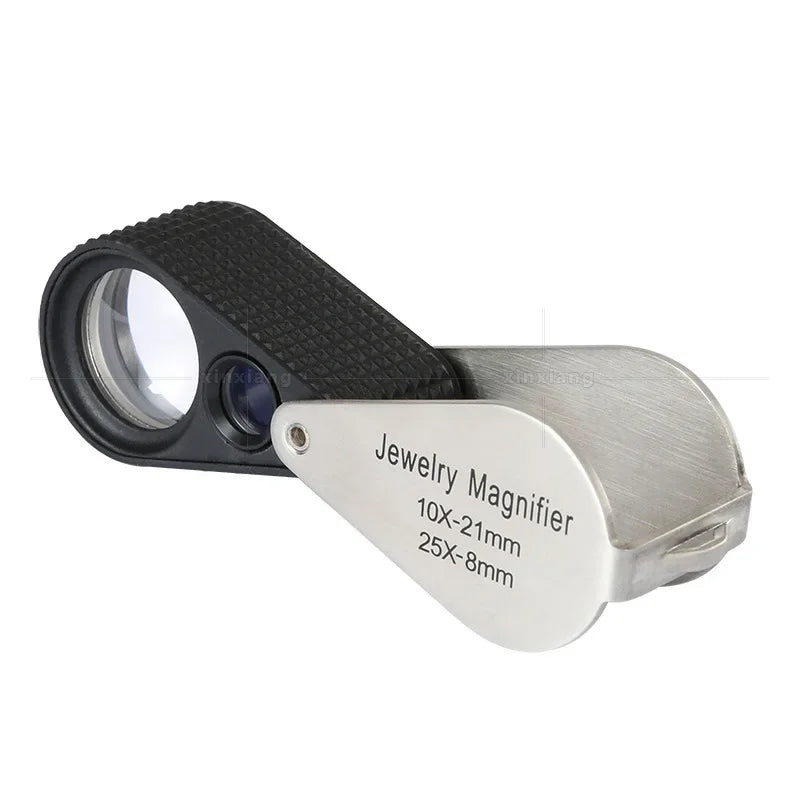 10x 25x Jewelry Loupe Magnifier – Dual Lens Optical Glass